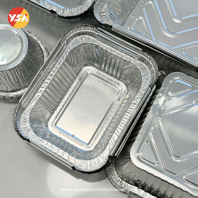 300ml 1000ml Silver Tin Foil Serving Trys Food Packing Foil Container With Lids