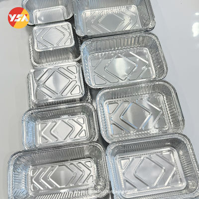 300ml 1000ml Silver Tin Foil Serving Trys Food Packing Foil Container With Lids