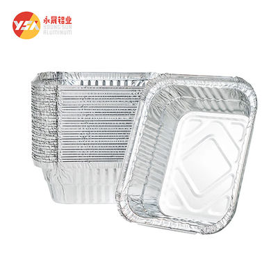 Food Grade Disposable Aluminum Foil Food Container Aluminum Tray Rectangle Aluminium Foil Plates
